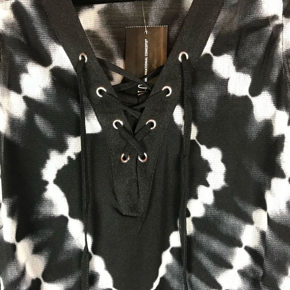 INC Lace Up Diamond Tie Dye Tank Top NWT - Picture 7 of 10